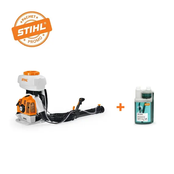 PACHET Atomizor STIHL SR 450 + Ulei amestec HP Ultra 1 L, 3.9 CP, Rezervor 14 L