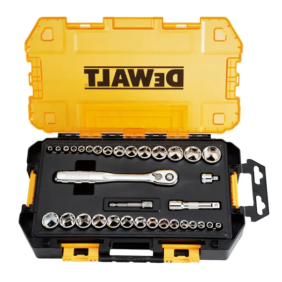 Set chei tubulare 1/4 si 3/8 inch DeWalt DWMT45034-0, 5-19 mm, 34 piese