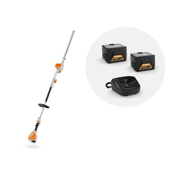Set masina de tuns gard viu STIHL HLA 56 cu 2 acumulatori AK 20 si incarcator AL 101