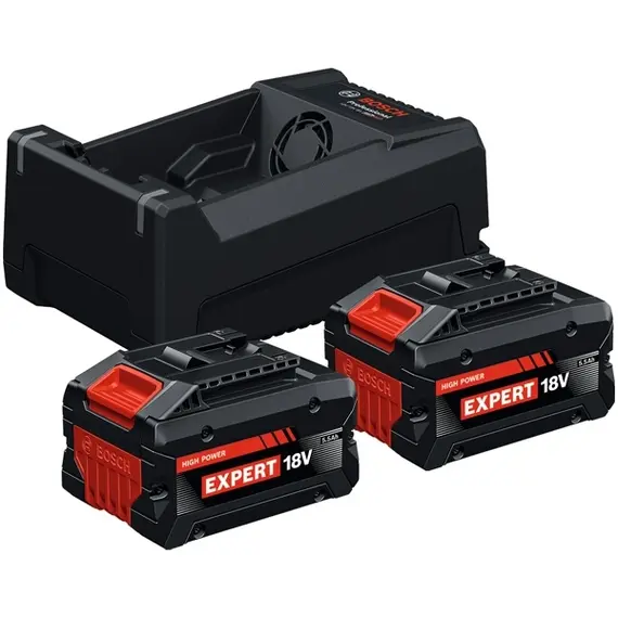 Set 2 acumulatori BOSCH EXPERT EXBA18V-55 5.5 Ah si incarcator GAL12V/18V-80 (1600A0373P)