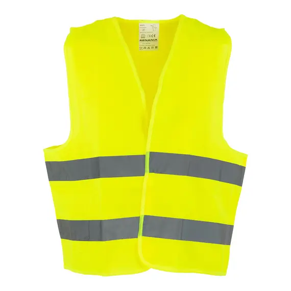 Vesta reflectorizanta de protectie Renania 386B, Poliester, Galben Fluo