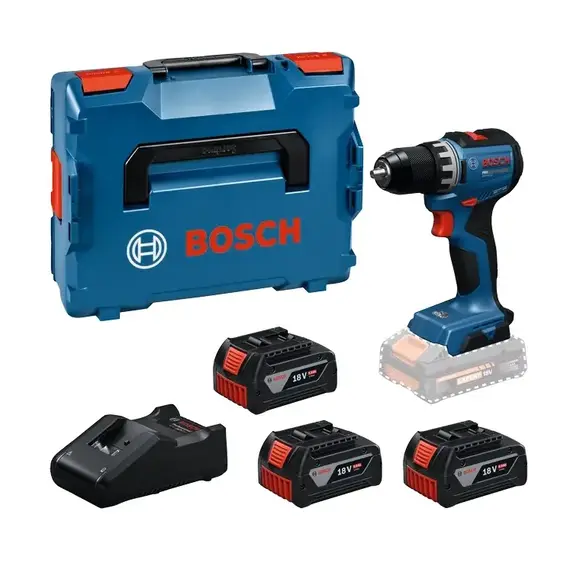 Set masina de gaurit si insurubat BOSCH GSR 18V-52 cu 3 acumulatori 5 Ah si incarcator (06019S0027)