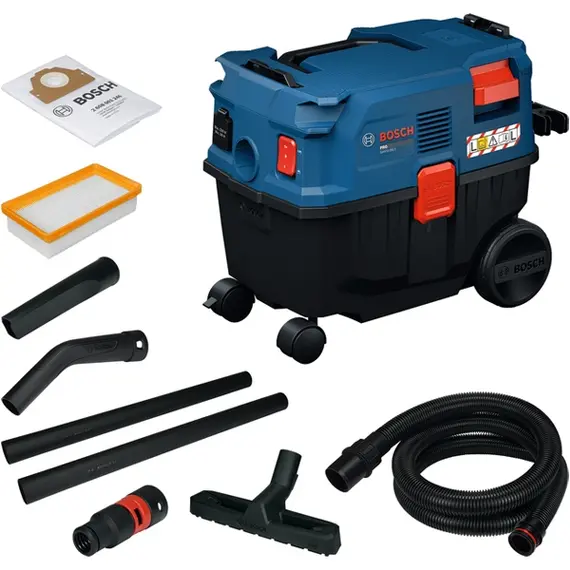 Aspirator industrial BOSCH GAS 12-25 LS, 1200 W, Accesorii incluse (06019S3100)