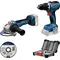 Set masina de gaurit si insurubat BOSCH GSR 18V-65 si polizor unghiular GWS 18V-11 cu accesorii (0615A50091)