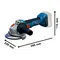 Set polizor unghiular BOSCH GWS 18V-8 cu 2 acumulatori 4Ah (06019N9020)