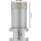 Carota diamantata de foraj pentru gresie si faianta BOSCH Dry Speed 25 mm (2608587117)