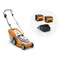 Set masina de tuns gazon STIHL RMA 235.1 cu 2 acumulatori AK 20 si incarcator AL 101