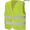 Vesta reflectorizanta de protectie Renania 386B, Poliester, Galben Fluo